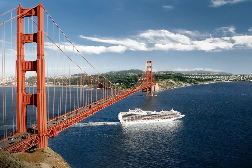 The Grand Princess, shown sailing into San Francisco Bay,  is the most recent ship to be quarantined.