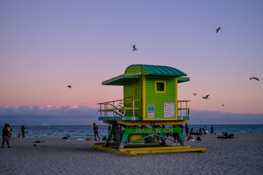 Sun sets on Miami Beach — and spring break.