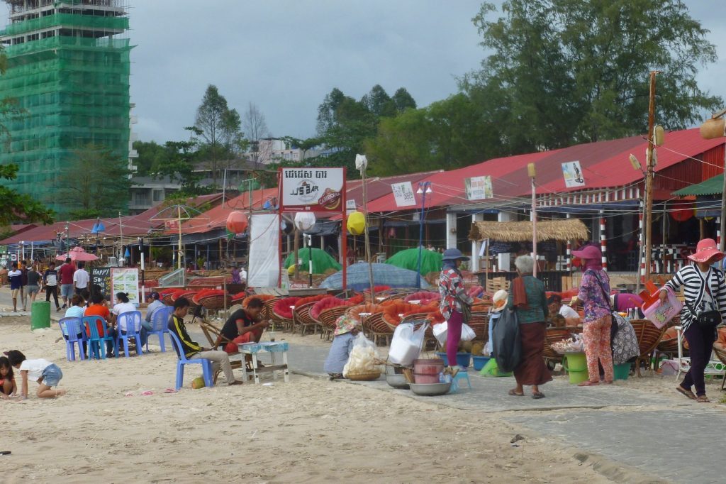 Preah Seihanu, Sihanoukville, in 2016: Signs of construction appearing.