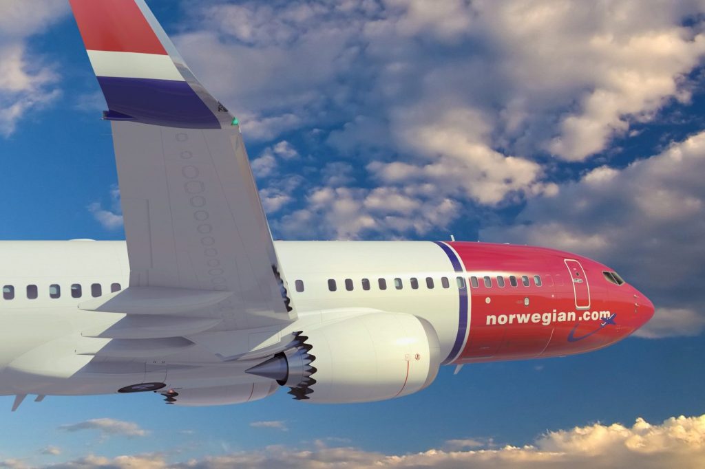 A Norwegian 737-800 aircraft. The company will cease long-haul flights.
