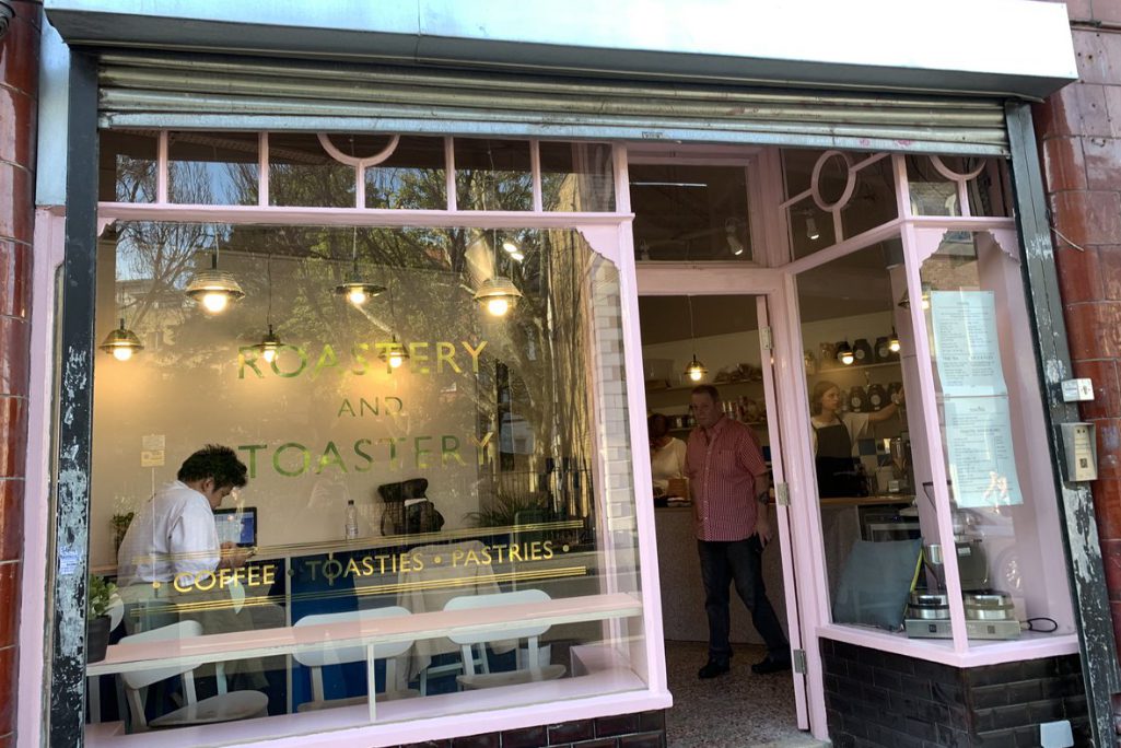 Roastery Toastery is a cafe tucked into a wall next to the entrance to the Chalk Farm Tube station in northwestern London. It's an example of a place that new travel startup Bimble considers worth sharing with other travelers.