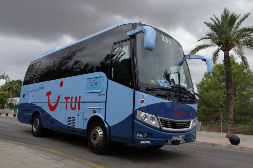 A TUI branded bus. The travel company has issued a statement on the spread of coronavirus.