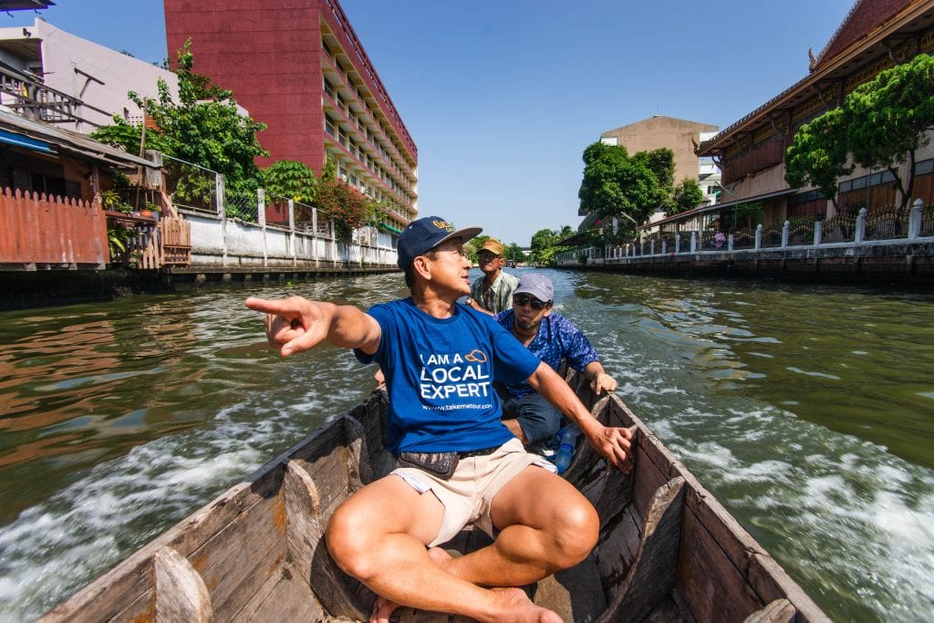 A boat ride through Bangkok's canals with a local expert from TakeMeTour. 