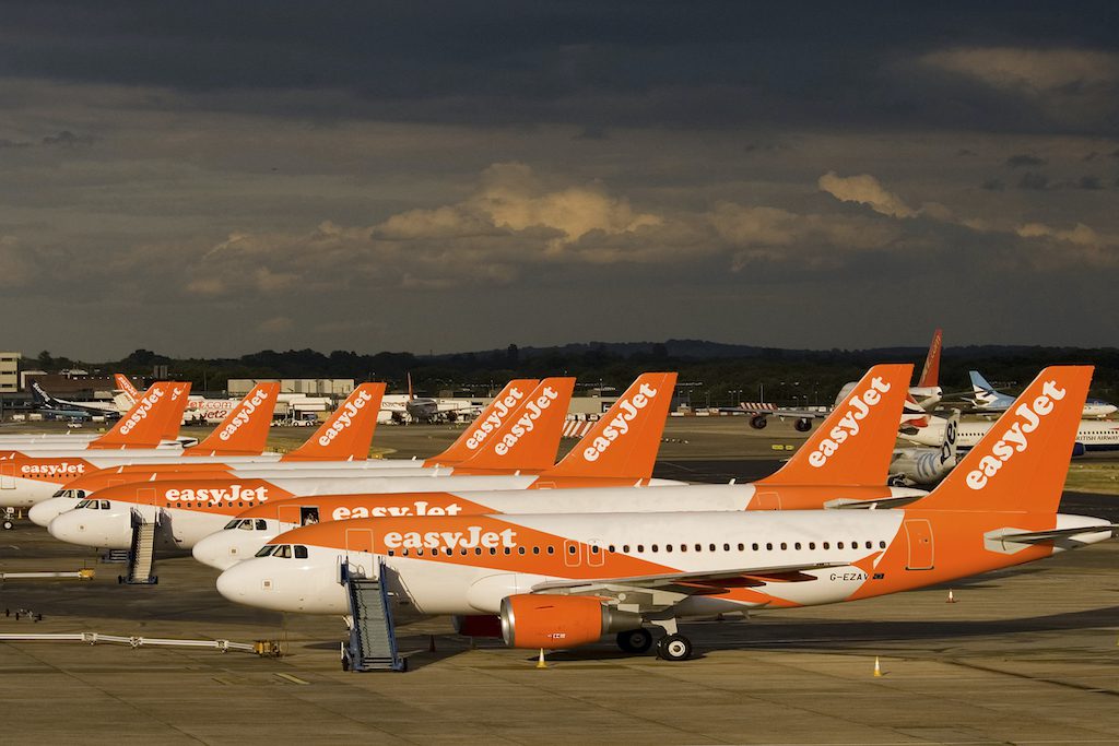 EasyJet's entire fleet is grounded.