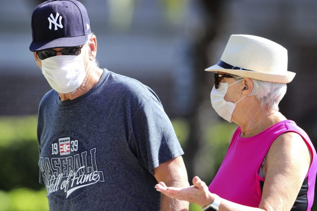 Beach-goers in Florida as several states loosened coronavirus lockdown restrictions.