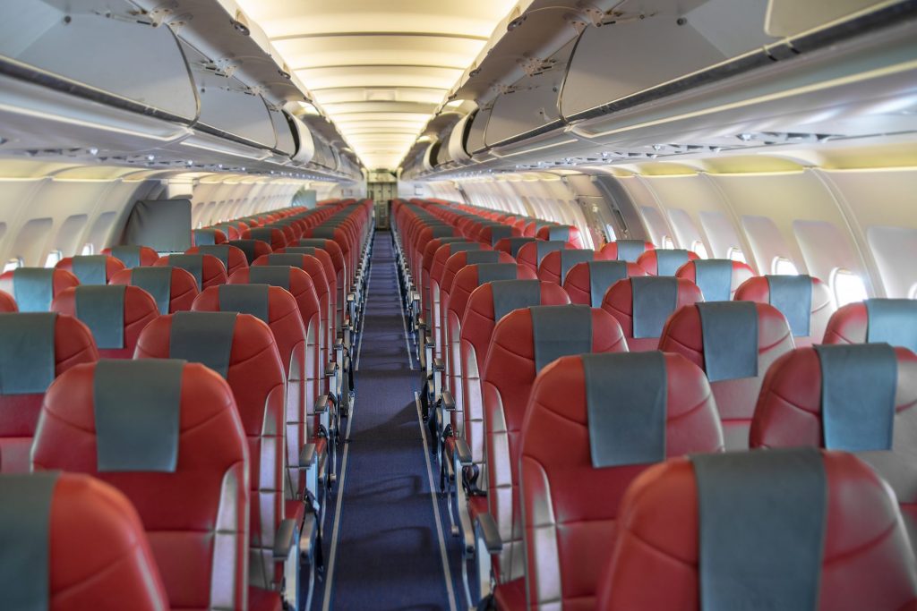 Photo of an empty plane.