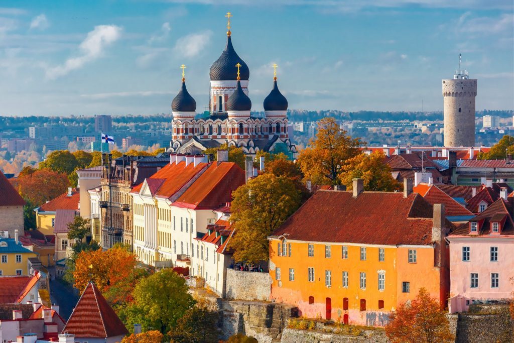 Estonia's Tallinn Old Town, one of North Europe's best preserved medieval cities. 