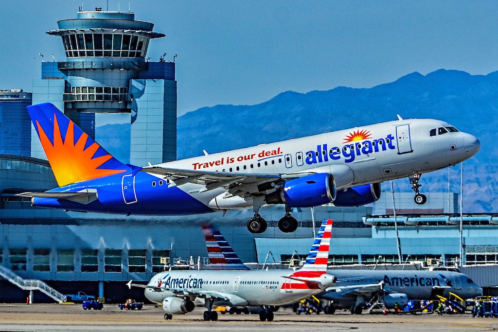 An Allegiant Air Airbus jet in Las Vegas. The market is one of the most important for the discount airline.