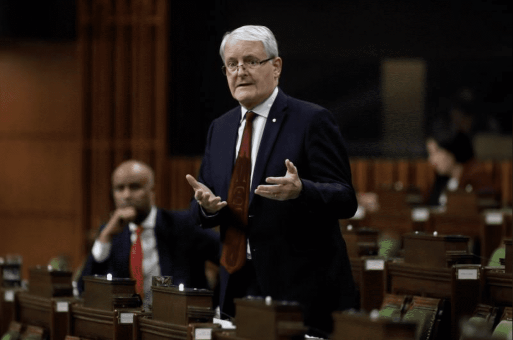 Canada's Minister of Transport Marc Garneau spoke in the House of Commons in late March as legislators convened to give the government power to inject billions of dollars in emergency cash to help individuals and businesses through the economic crunch caused by the coronavirus outbreak.