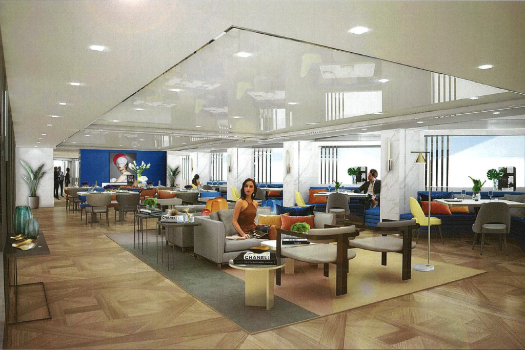 Artist impression of Marco Polo Prince Hotel’s Club Lounge: Note the more spacious layout, plus private sections.