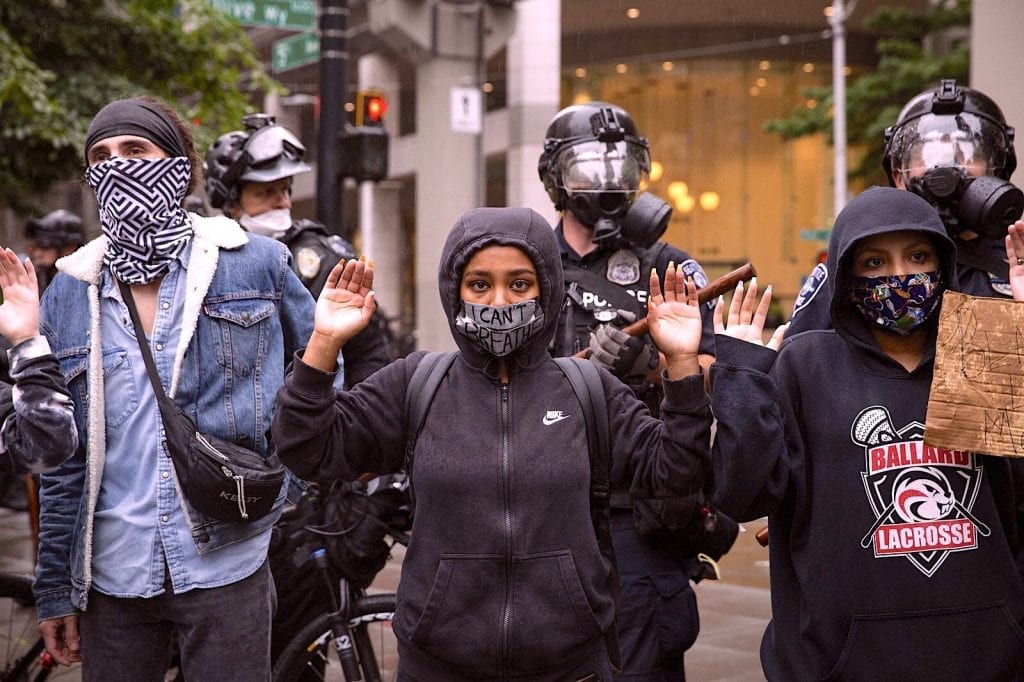 A Black Lives Matter Protest, Seattle WA.
