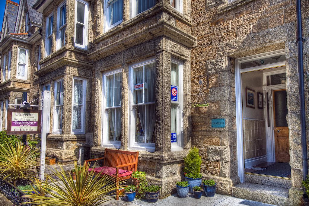 A bed and breakfast in Penzance, Cornwall.