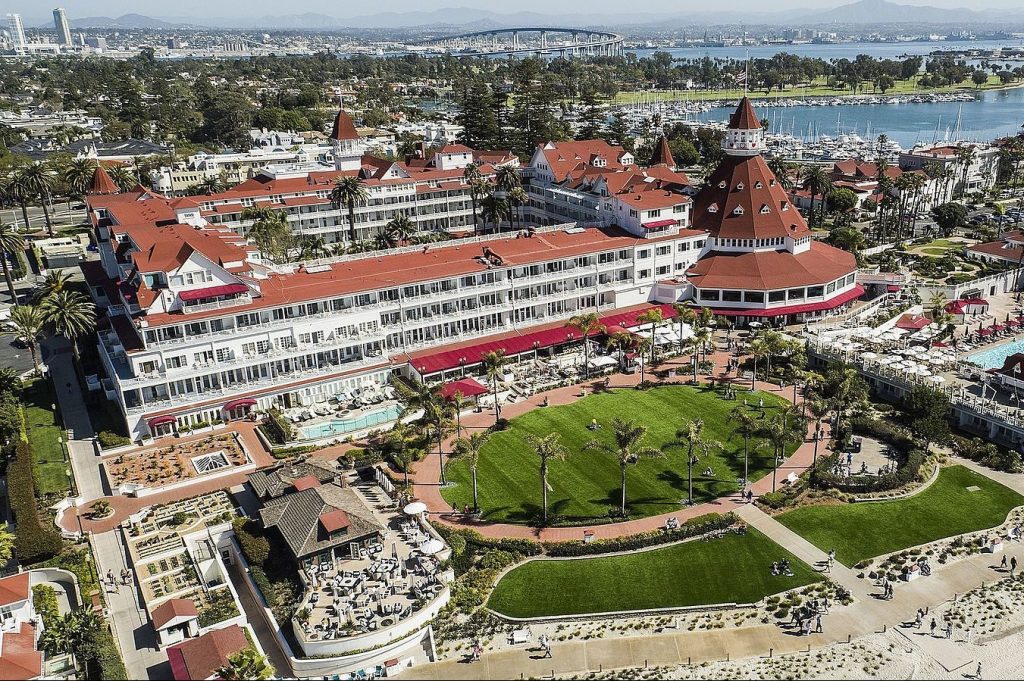 Hotel Del Coronado in Coronado, California. Oxford Economics says that California will be hit the hardest in lost tax revenue from hotels in 2020. 