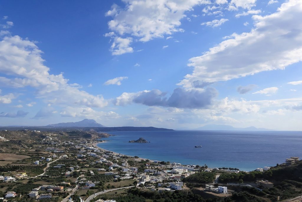 Kefalos, a town on the island of Kos, Greece. German workers who fought the coronavirus arrived to the island on Monday on the first foreign flight to reach a Greek regional airport since the health crisis began.