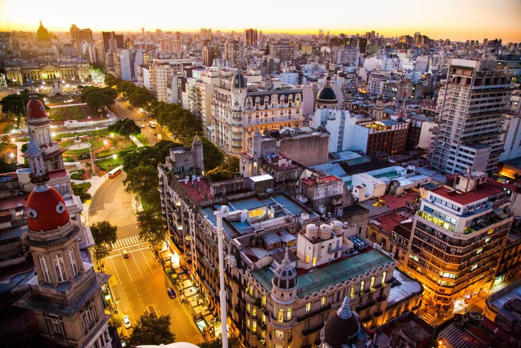 Cityscape of Buenos Aires, Argentina.