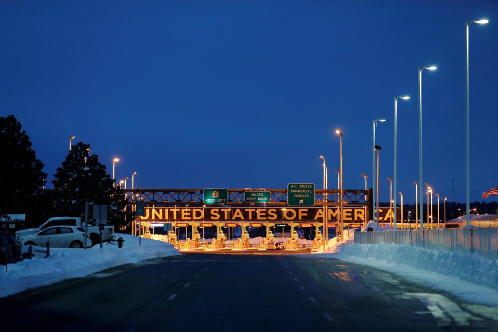 A ban on non-essential travel across the U.S. Canada border (pictured here) is being extended to March 21. Same for the U.S.-Mexico border. 
