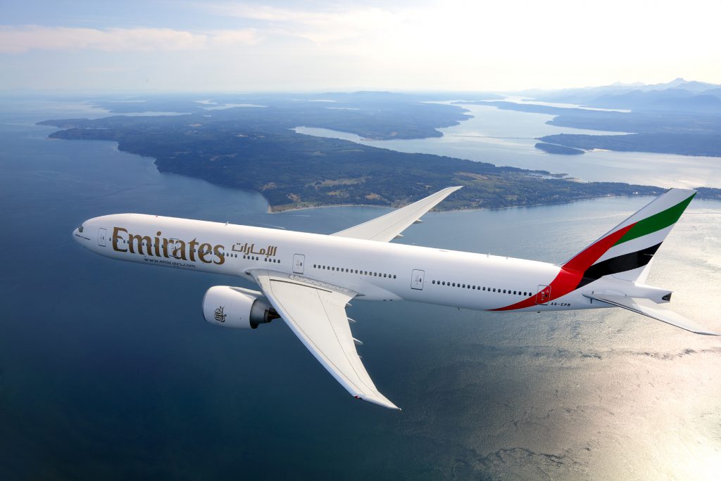An Emirates aircraft.