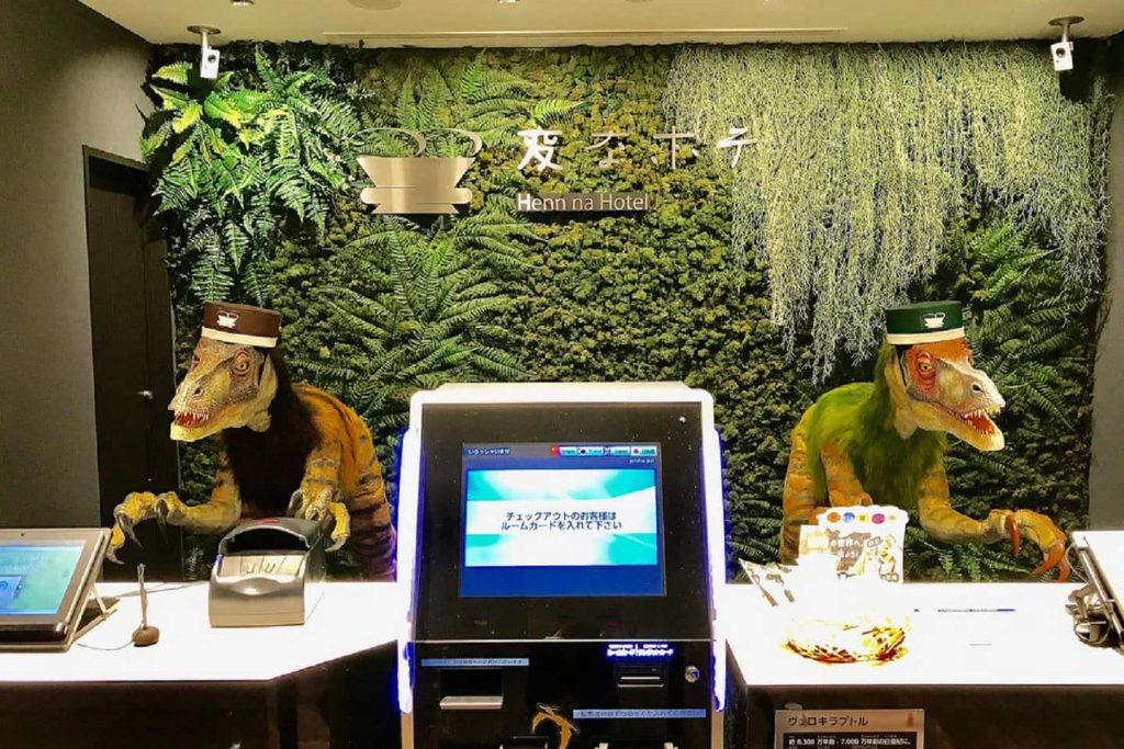 Japan's Henn na Hotel, owned by parent company H.I.S., has for several years trialed robots at the front desk. 
