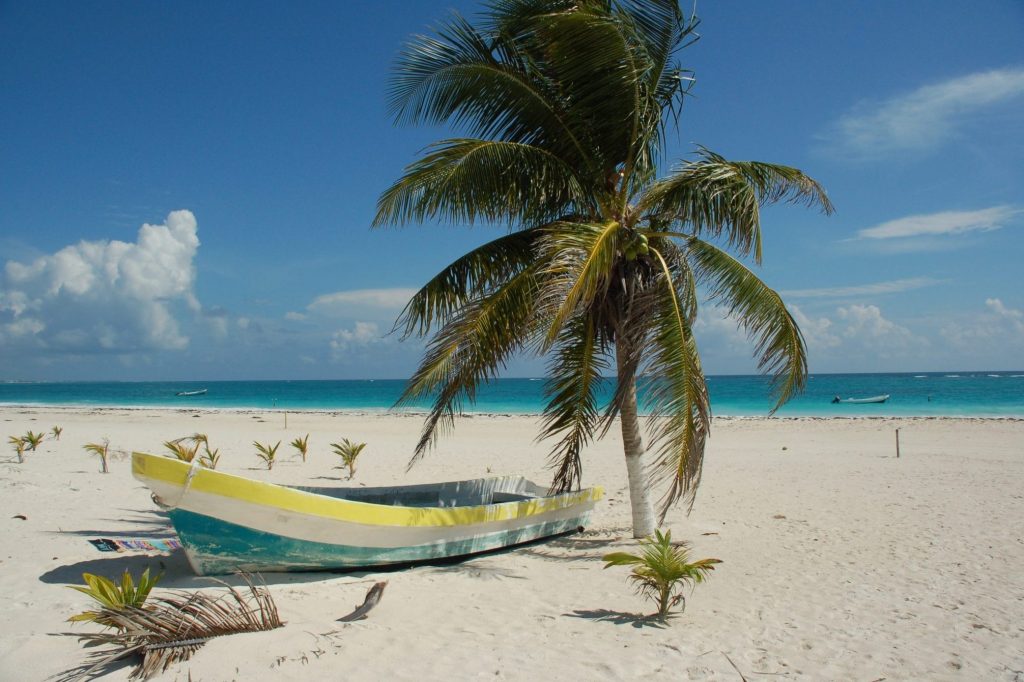 Tulum (pictured) on Mexico's Yucatan peninsula is starting to see tourists returning. 