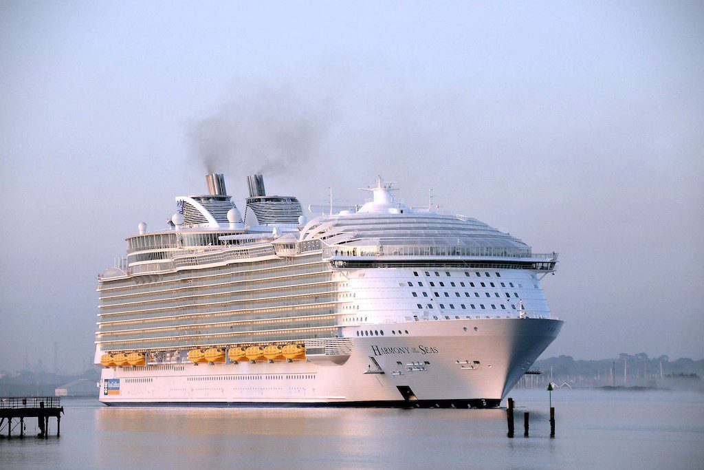 The Harmony of the Seas in the port of Southampton, UK
