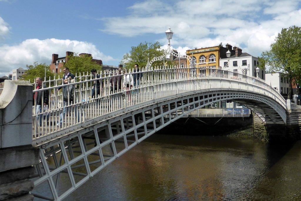 A scene in Dublin, Ireland on June 5, 2014. Ireland will ease coronavirus-related travel restrictions on July 20, 2020.