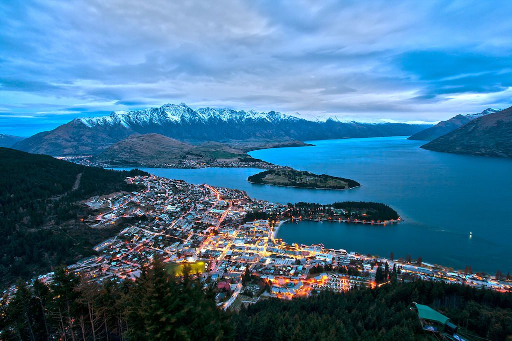 Queenstown, New Zealand. Flights to Australia have now been put on hold for eight weeks.