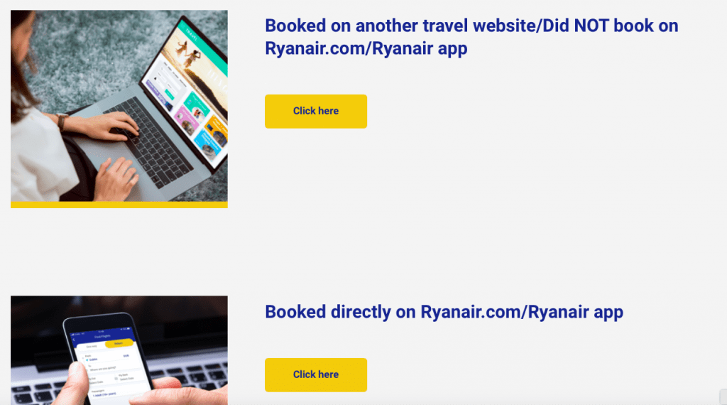 ryanair unauthorised online travel agent