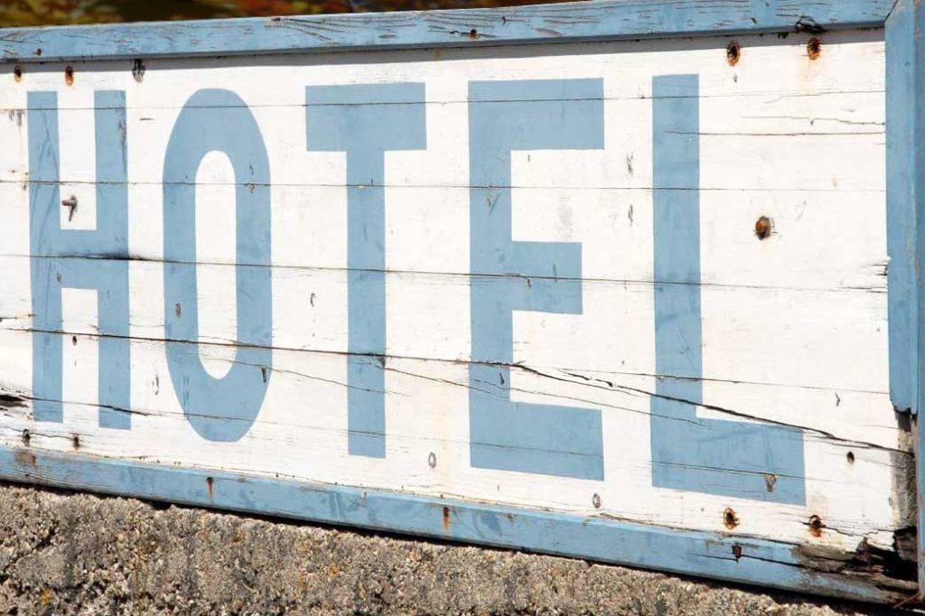 A hotel sign as seen on August 29, 2008. Kayak CEO Steve Hafner spoke to Skift on July 20, 2020 about the metasearch site getting into the hotel business.