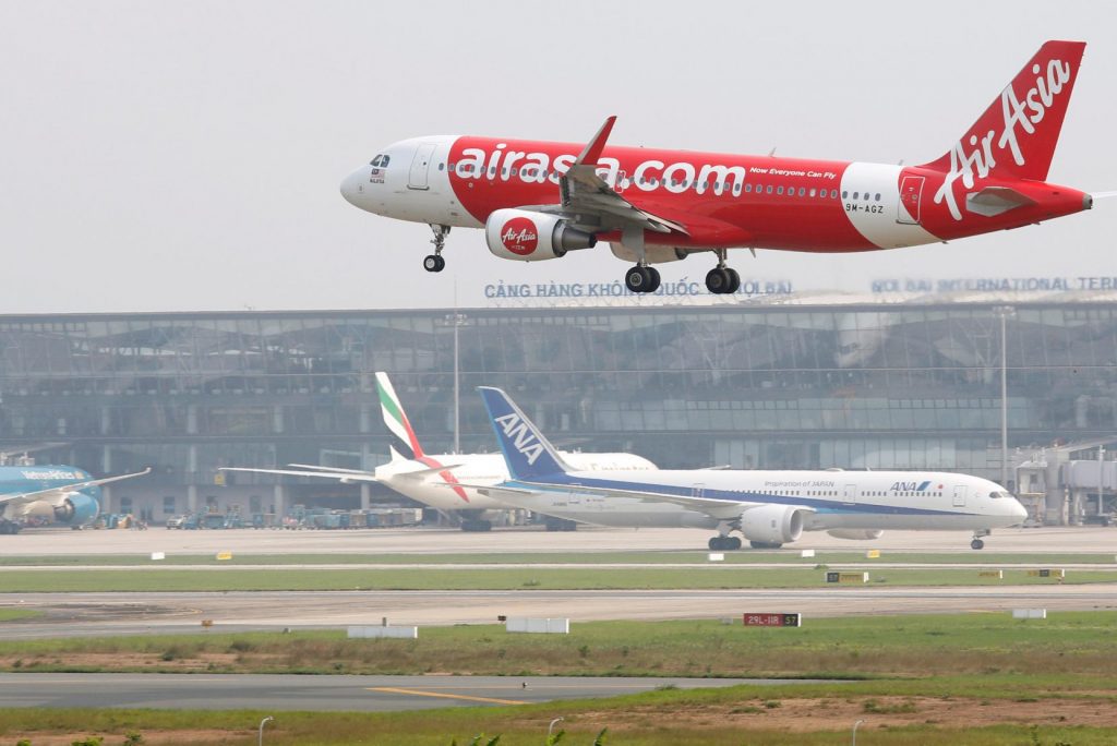 AirAsia planes are seen parked at Kuala Lumpur International Airport 2, during the movement control order due to the outbreak of the coronavirus disease, in Sepang, Malaysia on April 14, 2020. 