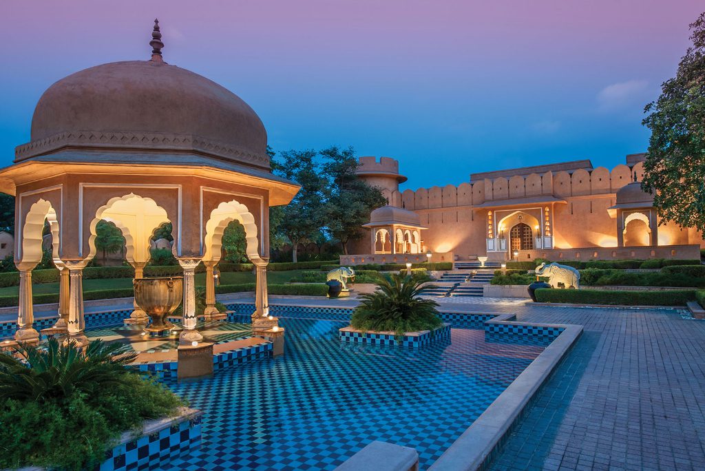 The Oberoi Rajvilas in Jaipur. India based companies focusing on hotel tech, Hotelogix, AxisRooms, and RepUp, have merged.