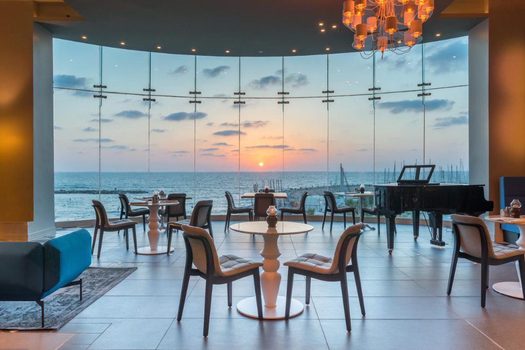 An image of the marina view from Herods Tel Aviv by the Beach, a hotel that was available for booking on Splitty at the time of publication.