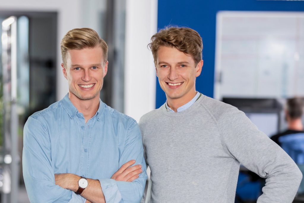 From left, Holidu's co-founder and chief technology officer Michael Siebers and Johannes Siebers, co-founder and CEO, at their Munich office. The Munich-based booking service for vacation rentals has raised more than $55 million in funding from venture capital investors.