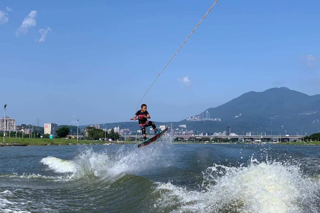A guest enjoys the New Taipei City Breeze Canal wakeboarding experience by the MS Water Ski Club, bookable via the agency KKday. The travel experiences booking agency KKday said Tuesday it had closed a $75 million Series C round of funding.