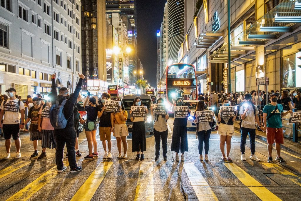 Human rights protests in Hong Kong in 2019.