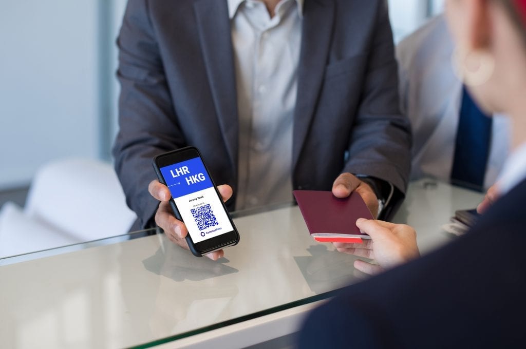 The CommonPass is a digital health pass for travelers to securely document their certified Covid-19 test status while keeping their health data private.