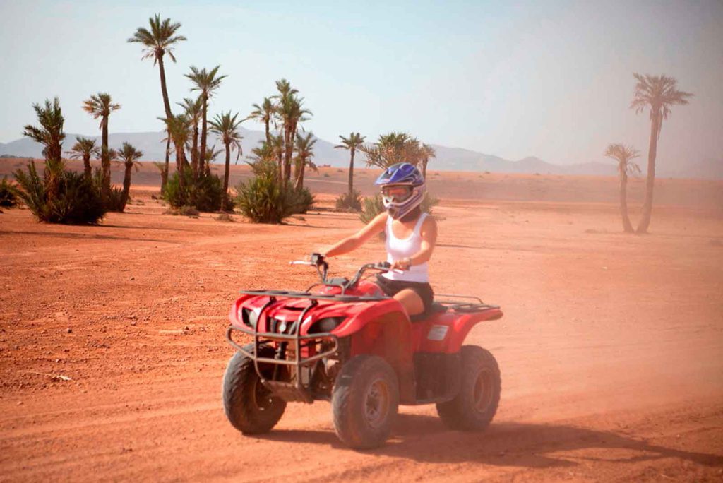 A Marrakech quad bike experience. Activities like this one can be booked via GetYourGuide.