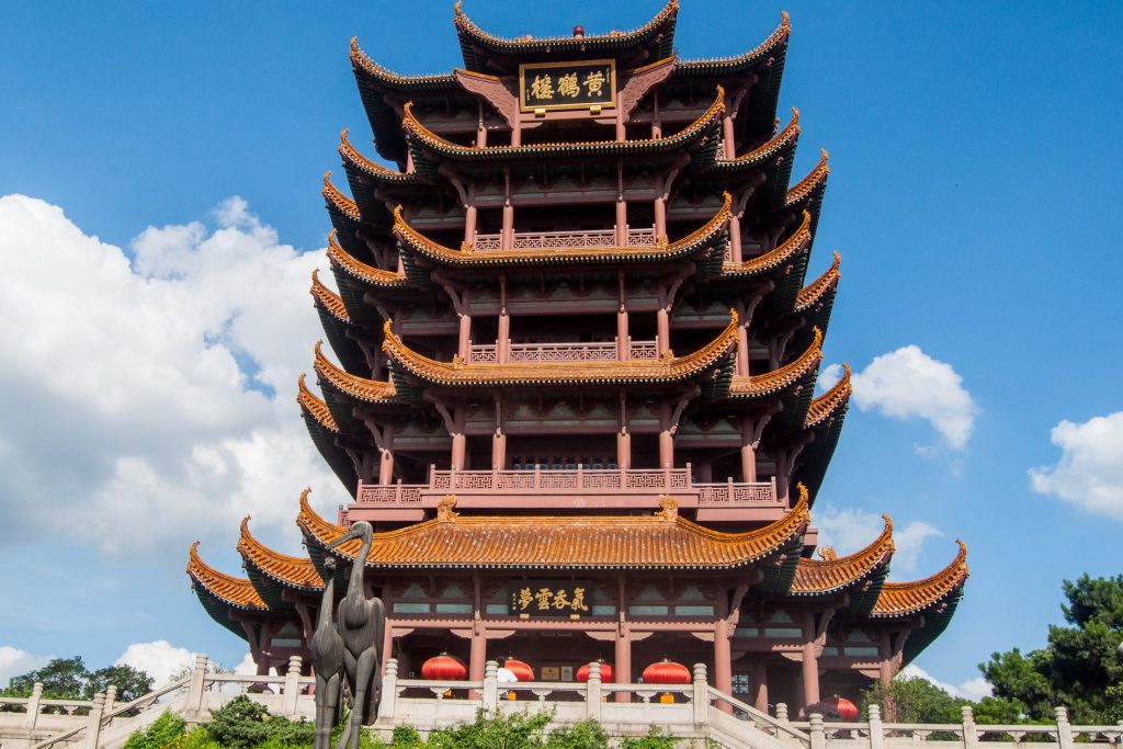 Wuhan's Yellow Crane Tower as seen on June 16, 2013. The city was China's most popular during Golden Week 2020. 