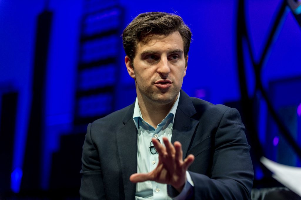 Airbnb CEO Brian Chesky at a Fortune Global Forum conference in San Francisco on November 4, 2015.  Airbnb's registration statement for an initial public offering is now publicized.