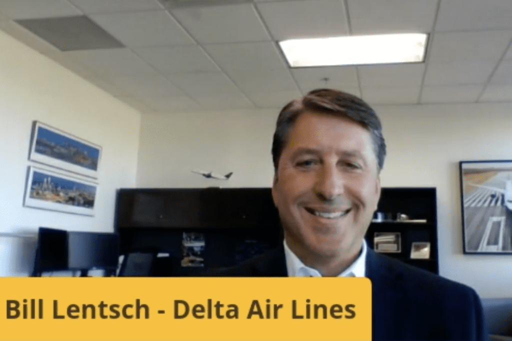 Delta Air Lines Chief Customer Experience Officer Bill Lentsch speaking at Skift Aviation Forum online on Nov. 19, 2020.