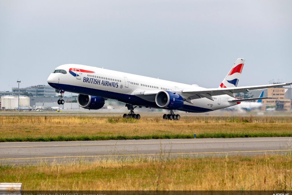 A British Airways Airbus A350 in October 2019.