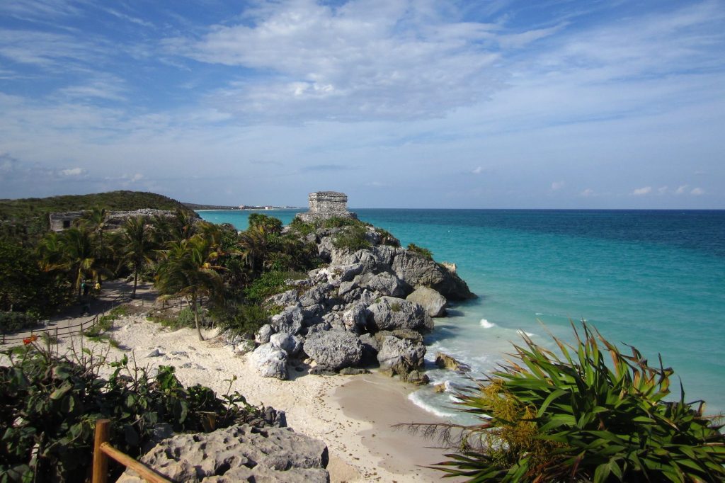 Tulum (pictured) would be one of the key tourist destinations along the proposed "Mayan Train" project in Mexico.
