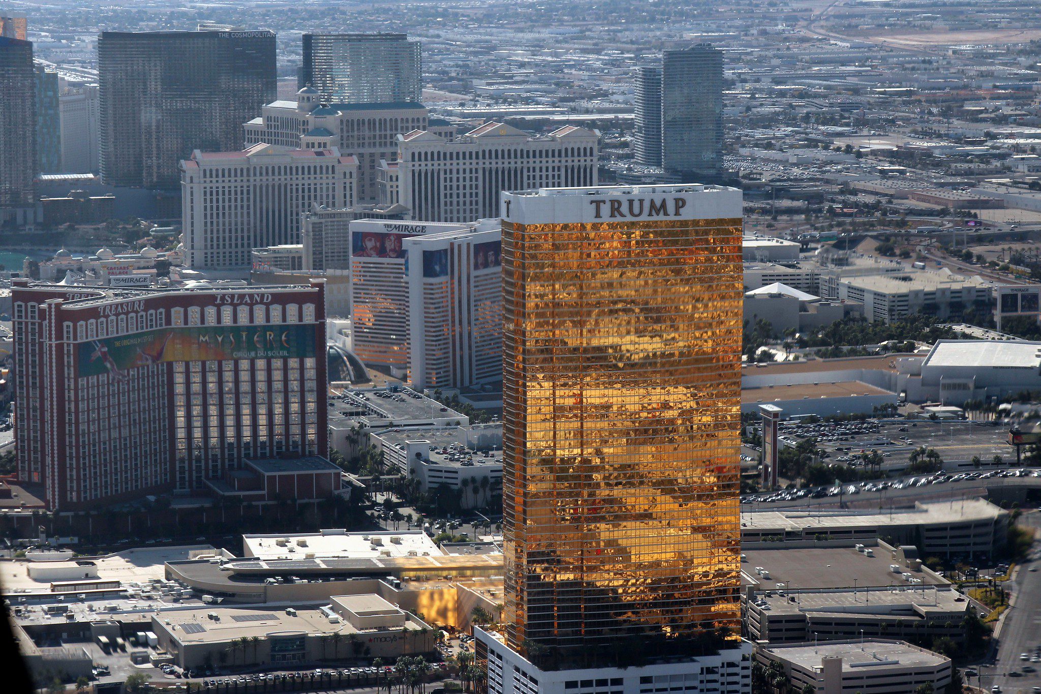The Trump International Hotel Las Vegas (pictured) is among several Trump-related businesses struggling under the pandemic. Capitol Hill violence earlier this month may exacerbate the financial pain.