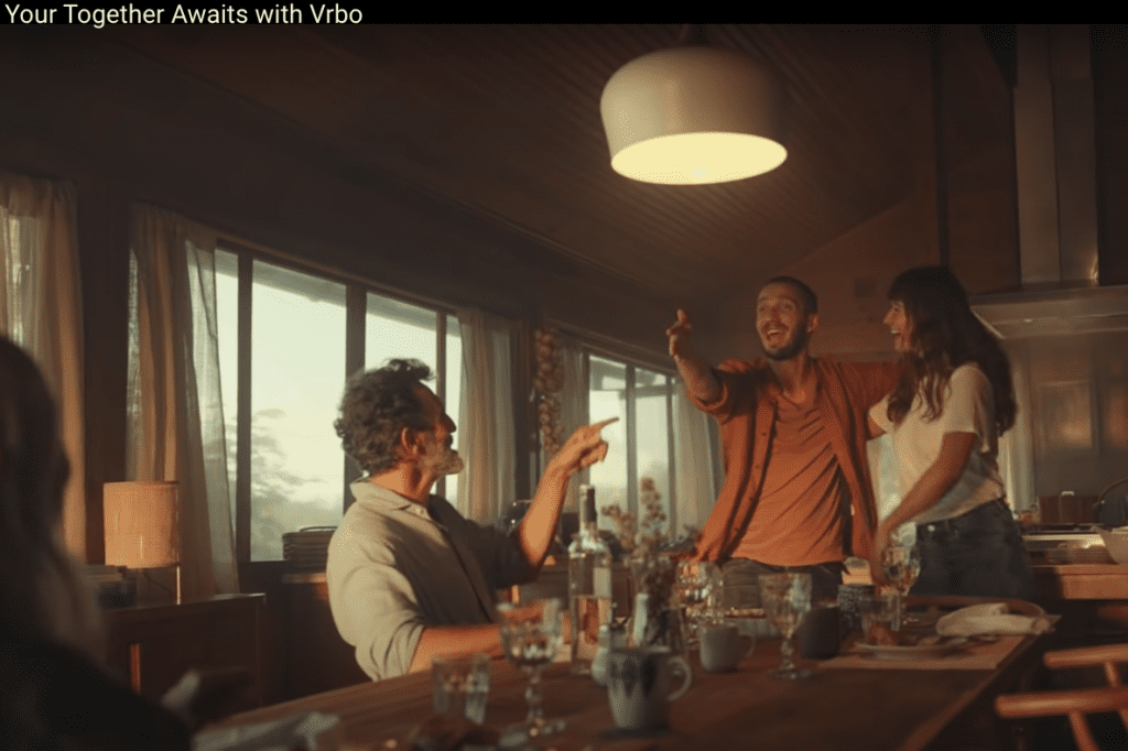 Vrbo's TV ad, "Your Together Awaits With Vrbo," was the top online travel agency spot in impressions on U.S. TV during the first three weeks of 2021, according to iSpot.tv.