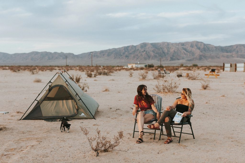 Tent campers at Joshua Tree National Park in the U.S. Hipcamp, a travel startup that pairs campers with landowners, has finalized $57 million of investment in a Series C funding round.