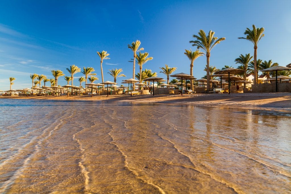 Egypt lost nearly 68 percent of tourism revenues in 2020. (Beach in Egypt Pictured)