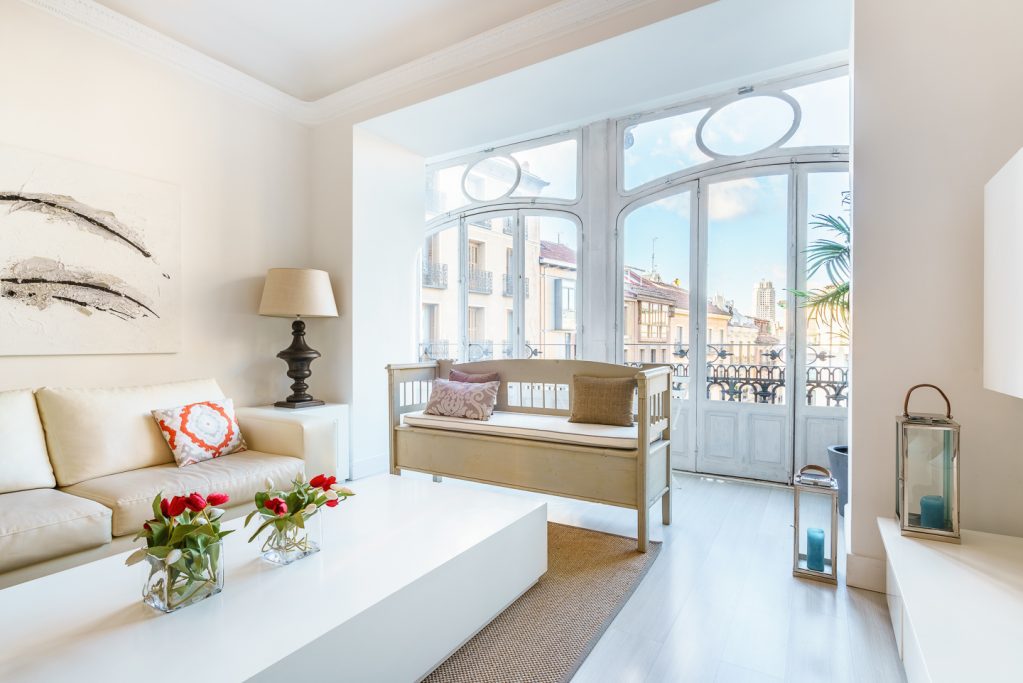 An Airbnb apartment in Downtown Madrid in front of Plaza Mayor. 
