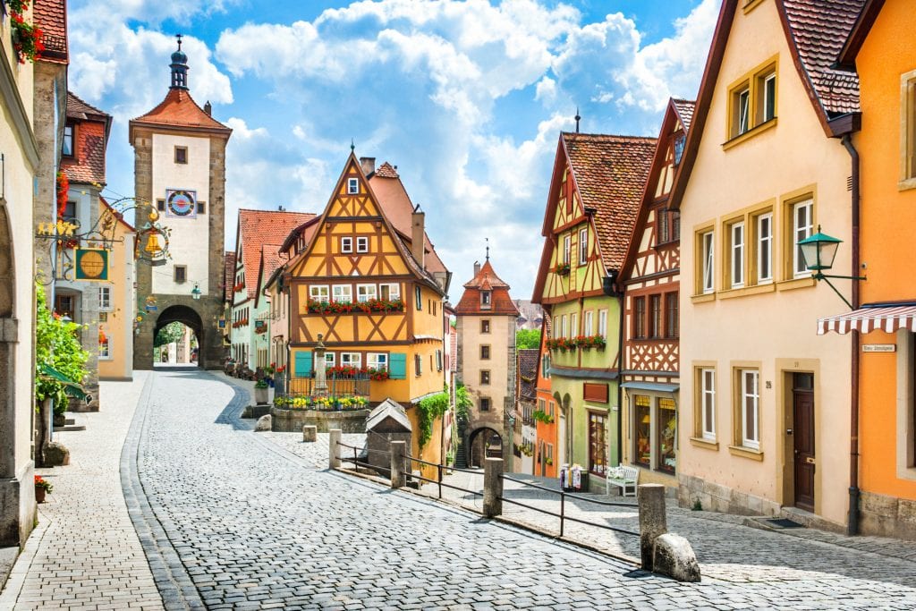 Belgium, Germany, and Denmark snubbed the EU's latest request to ease unilateral travel and border curbs. (Pictured: Rothenburg ob der Tauber, Bavaria, Germany.