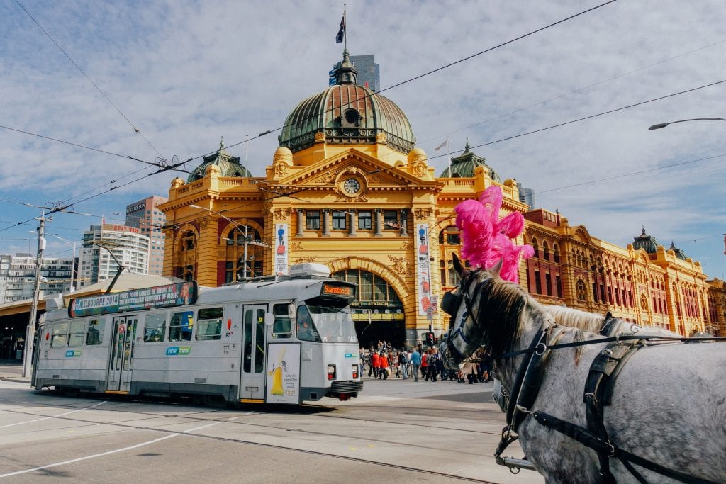 Flinders Street Railway Station in Melbourne, Australia. A relief package was passed this week to aid the tourism industry. 