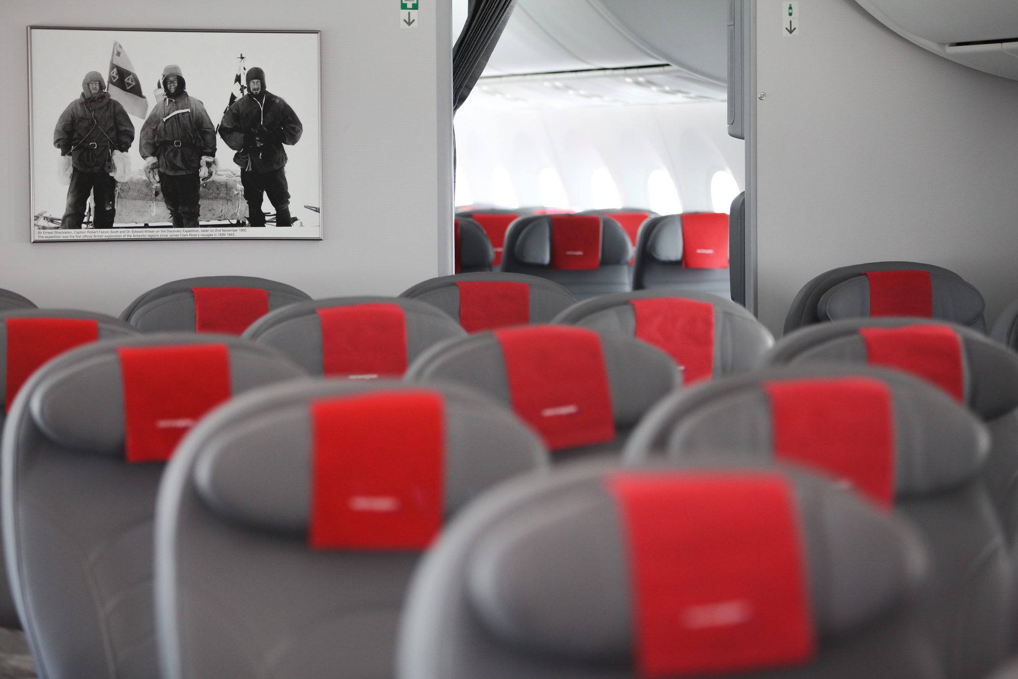 A premium cabin on a Norwegian Air plane. The airline is raising funds to help it reorganize. 