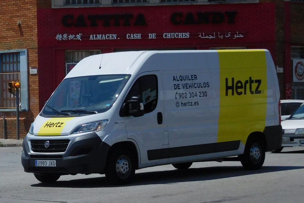 A Hertz vehicle in Sant Adria de Besos Spain on July 28, 2017. Hertz accepted the Centerbridge plan to lead its bankruptcy reorganization.